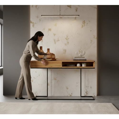 KONSOLA  DREWNO LITE DĄB OLCHA SKD-325